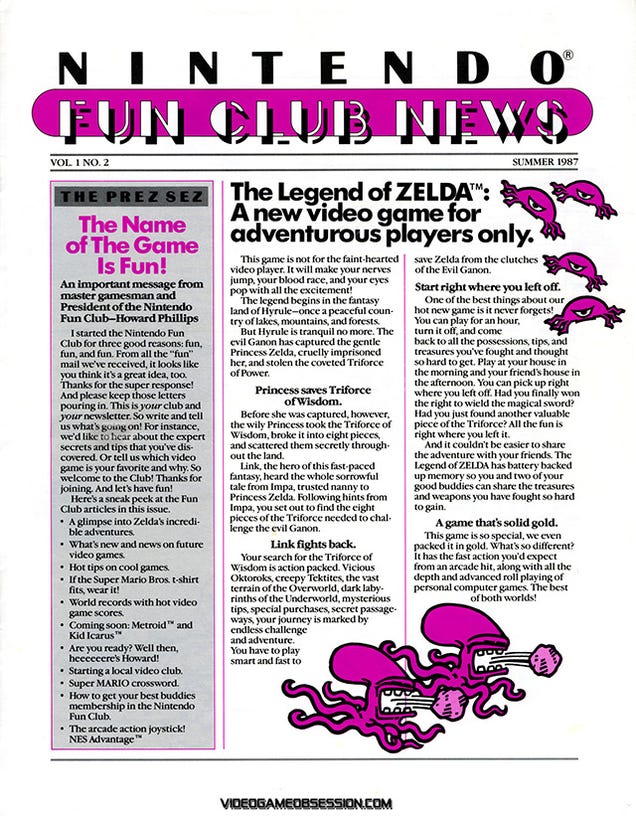 Remembering Nintendo's Other 1980's Magazine, The Nintendo Fun Club