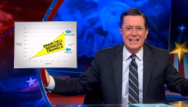 Stephen Colbert Points Out Vaping Alcohol Might Be a Bad Idea