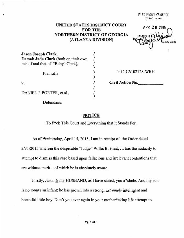 Very Angry Lady Successfully Files "Fuck This Court" Legal Brief