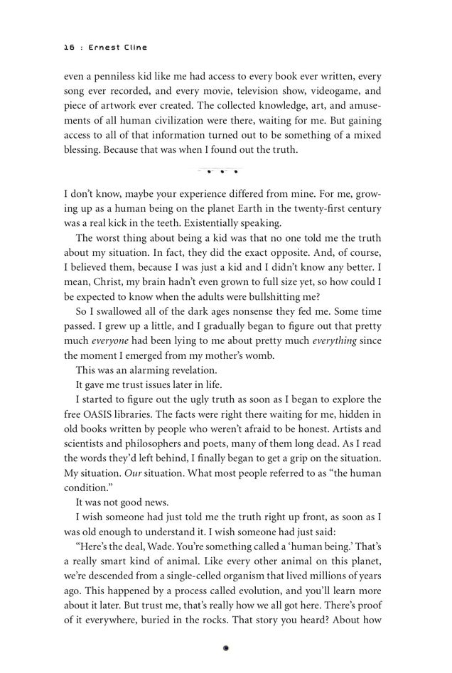 Read the first two chapters of Ernest Cline's new novel, Ready Player One