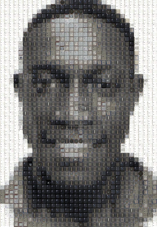 Watch as Dead Keyboards Become Portraits of Celebrities
