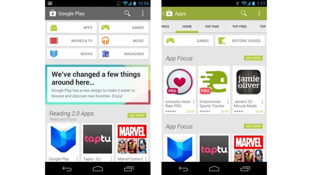 A Quick Look at Google Play's Android Overhaul