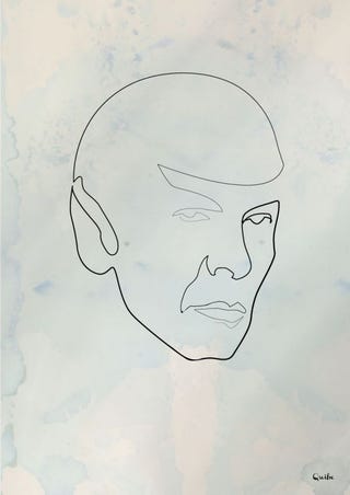 These one line sci-fi portraits are simply stunning