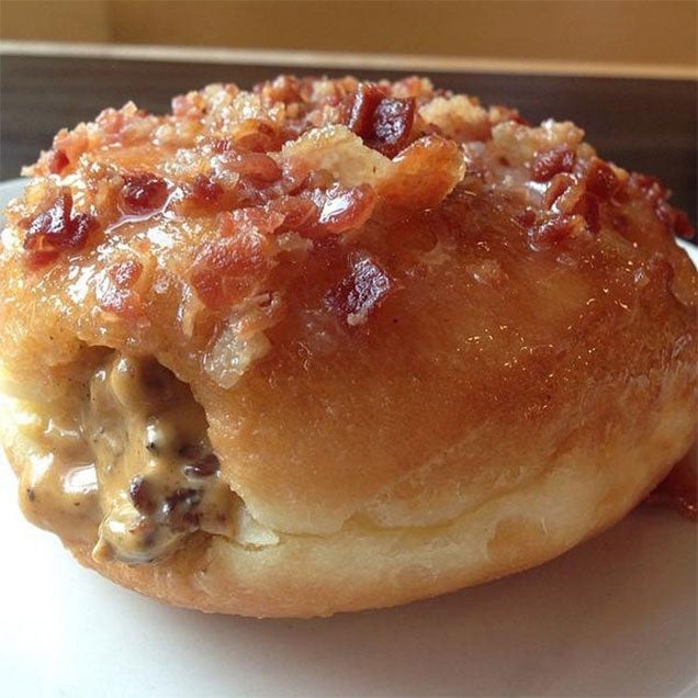 This Is A Cheeseburger Stuffed Donut