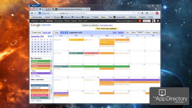 windows 10 google calendar app make like online