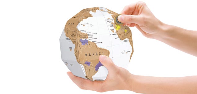 A Scratch-Off Globe Helps Keep Track of Your Country Hopping