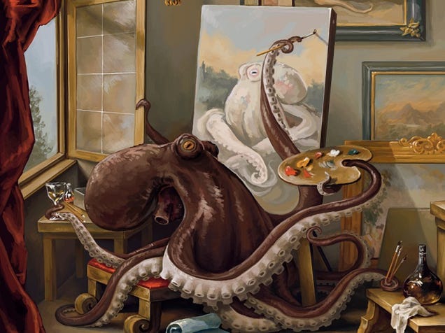 If an Octopus Can Paint This Well, Why Isn't He Making 8 Works At Once?