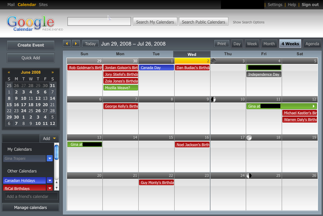 gcal for google calendar