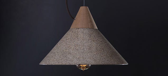 A Beautiful Lampshade Carved from Solid Granite