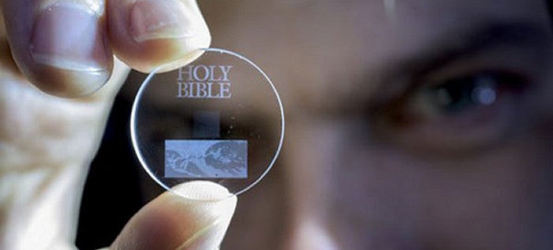 Optical Data Storage Squeezes 360TB on to a Quartz Disc—Forever