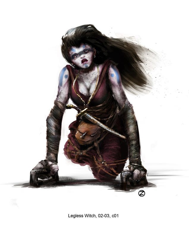 The grotesque witch concept art from Hansel & Gretel will probably turn you on