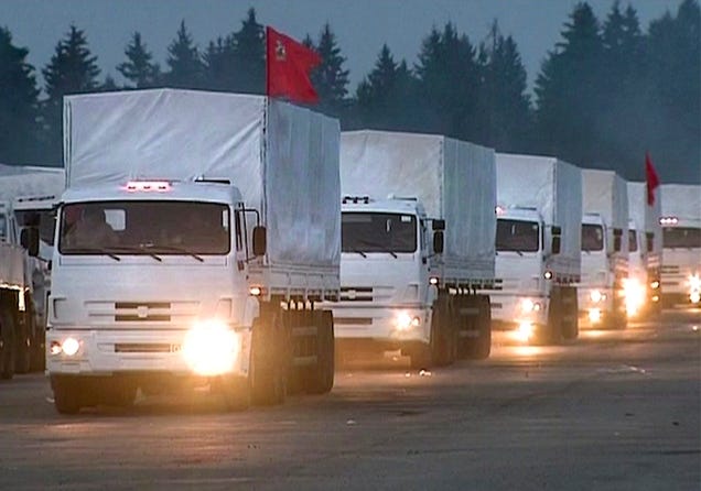 Ukraine Suspicious Russian Aid Convoy Is a Stealth Military Invasion