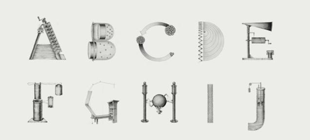 An Intricate Typeface Made Out of History's Greatest Inventions