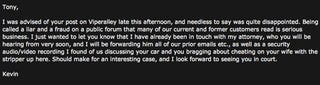 Lamborghini tuner threatens customer with stripper video
