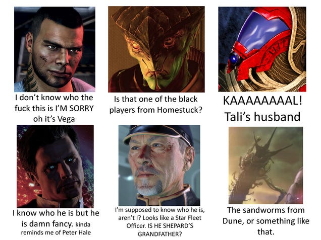 What Mass Effect Looks Like to Someone Who Doesn't Play Mass Effect