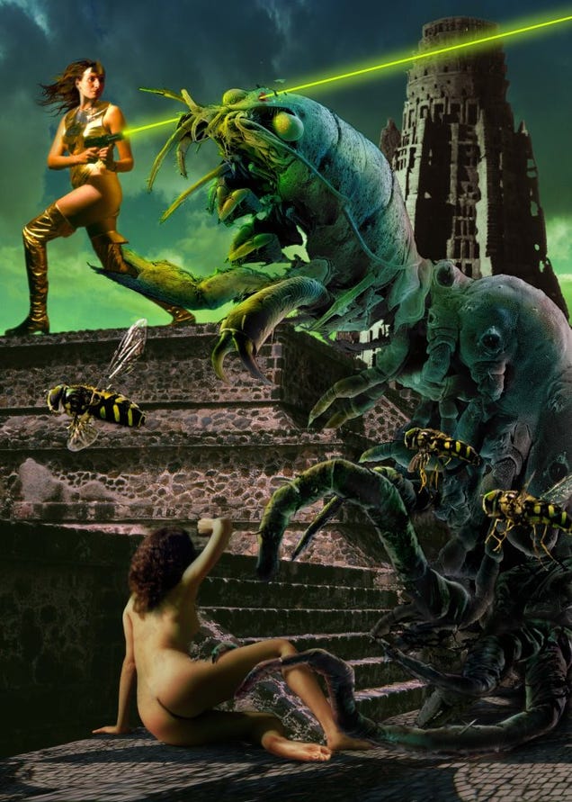Artist helps wife fight cancer by turning her into a sexy pulp warrior