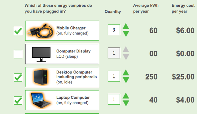 This Tool Calculates How much You Pay for “Energy Vampires”