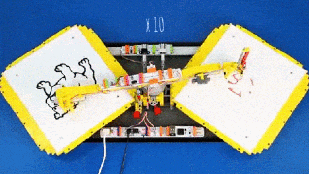 Combine littleBits and Lego to make a rudimentary copy machine