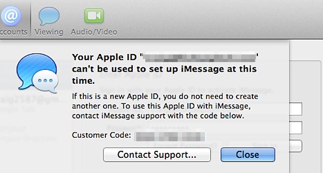 text messages on mac not working el capitan