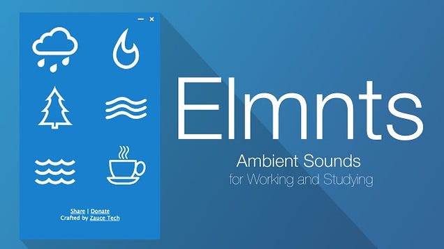 Elmnts Plays Ambient Sounds for Better Productivity Even While Offline