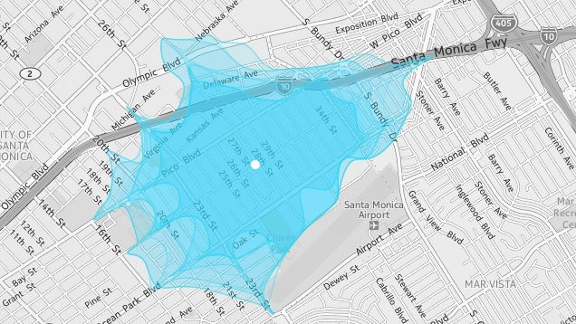 Isoscope Shows How Far You Can Drive in 10 Minutes from Where You Are