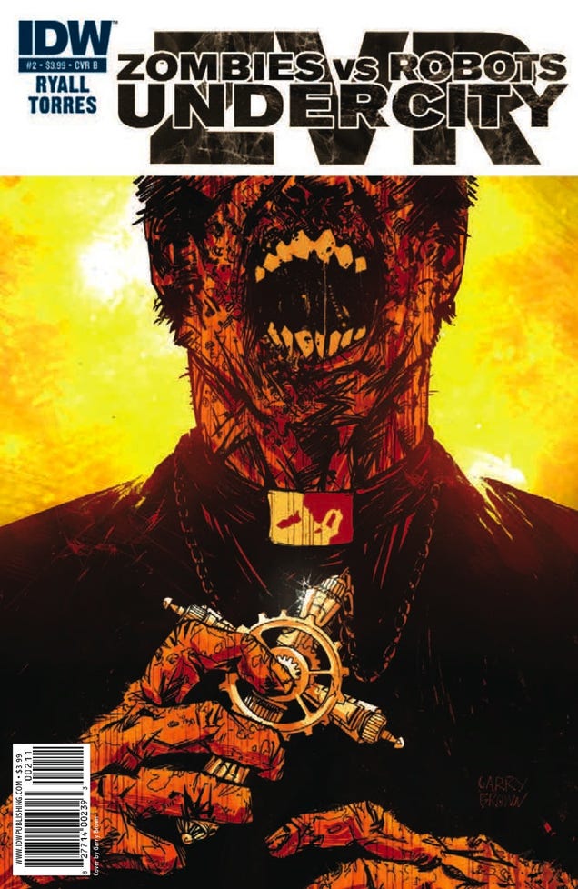 Check out a 7-page preview of the latest issue of Zombies Vs. Robots: Undercity
