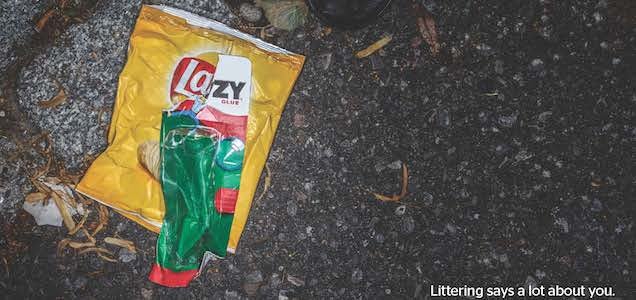 Clever ads piece together trash to make fun of people who litter