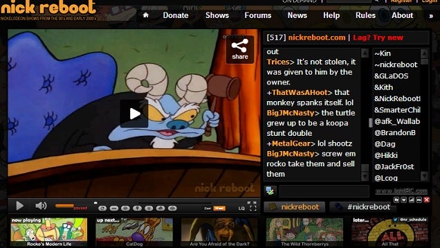 Nick Reboot Streams Old Nickelodeon Shows 24 Hours a Day