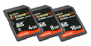 Sandisk Exreme III SDHC Cards Blaze Along at 30MBps, 50% Faster than Before