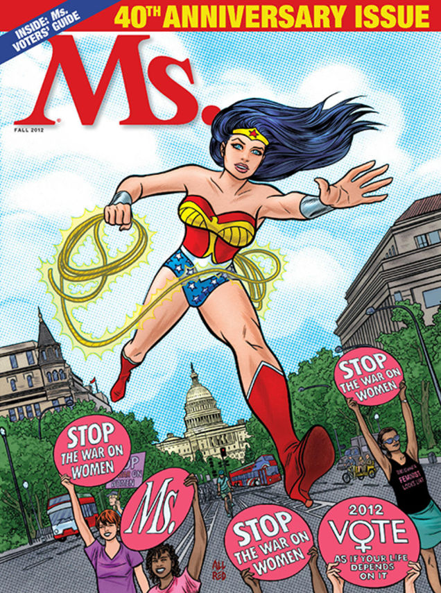 Wonder Woman Storms onto the 40th Anniversary Cover of Ms. Magazine