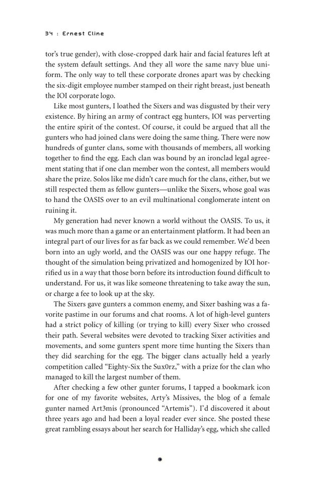 Read the first two chapters of Ernest Cline's new novel, Ready Player One