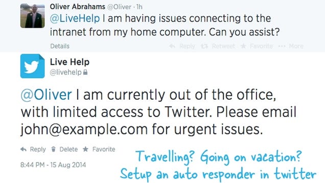 Set Up Custom, Automated Out-of-Office Replies for Your Twitter