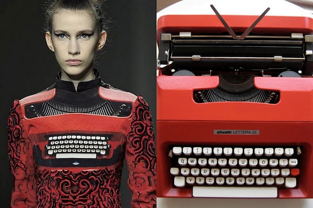 How A Blogger's Photo of a Red Typewriter Inspired a Designer Dress