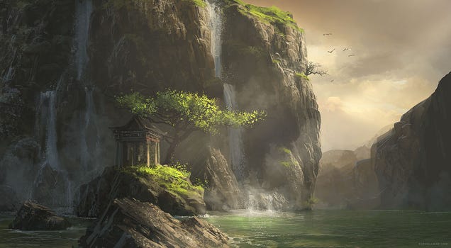 Nazi Explosions Meet Beautiful Landscape Paintings in This Video Game Concept Art