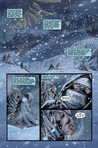 An exclusive sneak peek of Dawn of the Jedi, the mysterious new Star Wars comic!