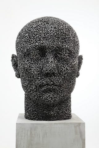 Bike Chains Welded into the Shape of Human Despair