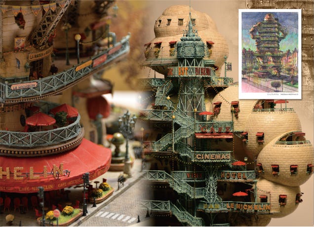 Artist transforms bonsai trees and empty cans into insane Lilliputian cities
