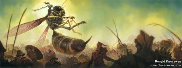 A tale of the far future, when humans have evolved to the size of insects