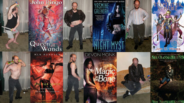 Fantasy author recreates fantasy novel cover poses, with hilarious results