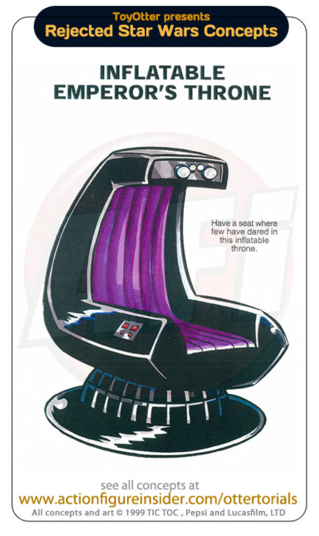 Rejected Star Wars Toys: George Lucas is denying you an inflatable Emperor's Throne!