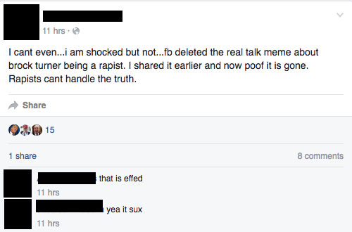 Facebook Removed a Stanford Rapist Meme and Users Are Pissed