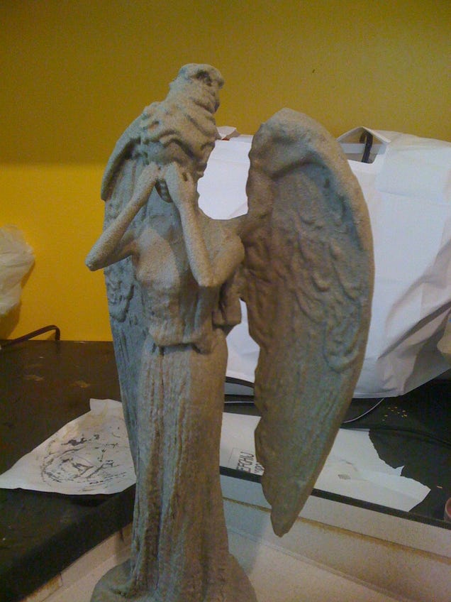 Weeping Angel Barbie is waiting for Ken to Blink