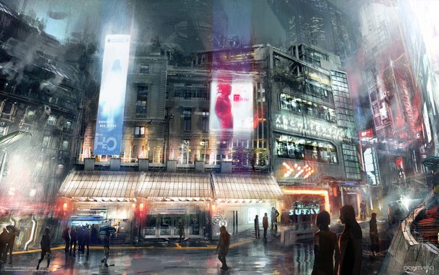 Amazing Concept Art of a Blade Runner-ified Paris