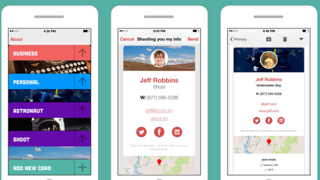 Shoot Shares Rich Contact Cards via Email to Boost Networking