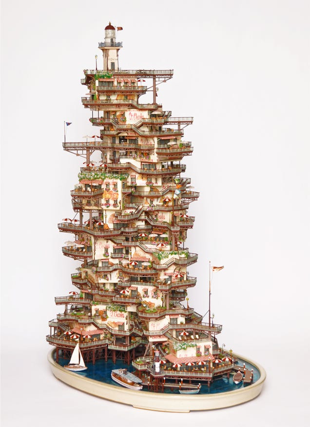 Artist transforms bonsai trees and empty cans into insane Lilliputian cities
