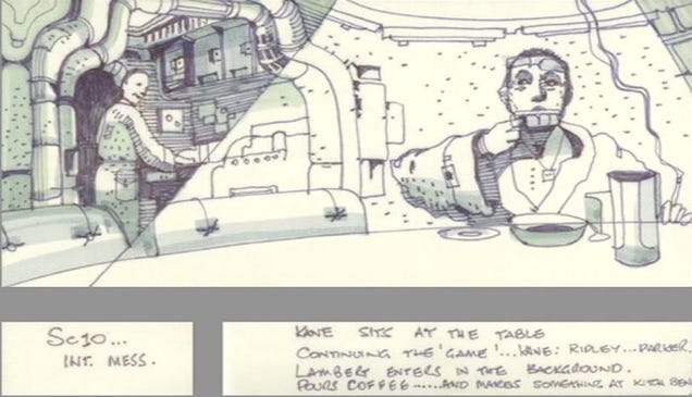 Unused storyboards show how Alien could have been more "pornographic"
