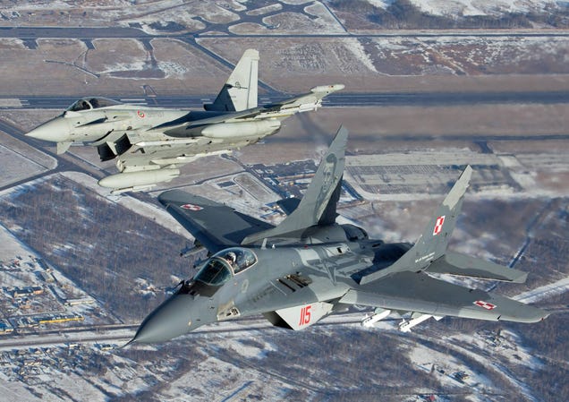 These Shots Of Fulcrums and Eurofighters Over Lithuania Are Amazing
