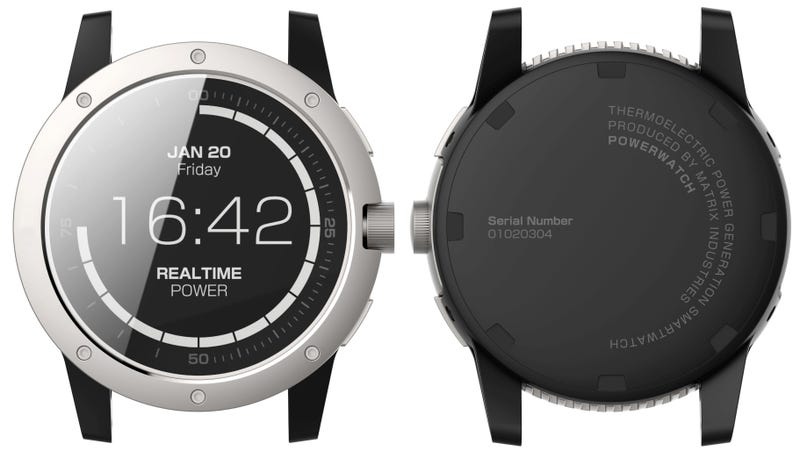 smartwatch powered by body heat
