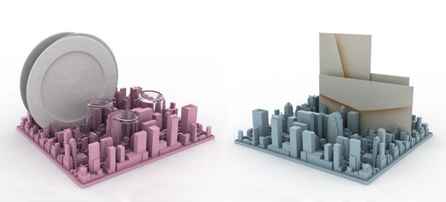 This Inception-Inspired Silicon Skyline Is a Delightful Dish Rack