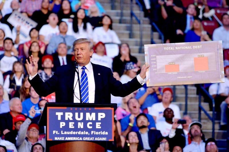 Donald Trump Now Just Holds Up Signs He Printed From the Internet